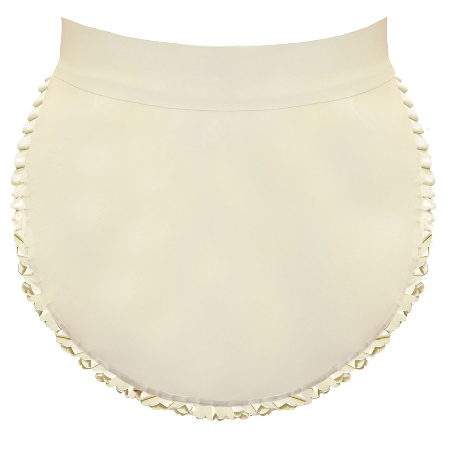 Atsuko Kudo Latex Maid’s Apron in Supatex White