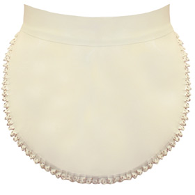 Atsuko Kudo Latex Maid’s Apron in White