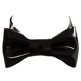 Atsuko Kudo Latex Bow Tie in Supatex Black