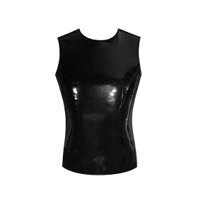 Atsuko Kudo Latex Male Vest in supatex black