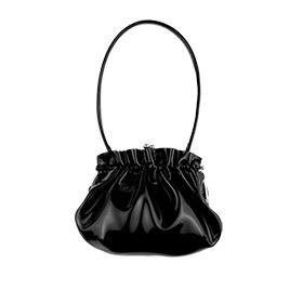 Atsuko Kudo Latex Medium Hand Bag in Black Supatex