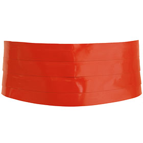 Atsuko Kudo Latex Cummerbund in supatex red and black