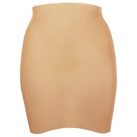 Atsuko Kudo Latex Mini Skirt in Semi-Trans Peach