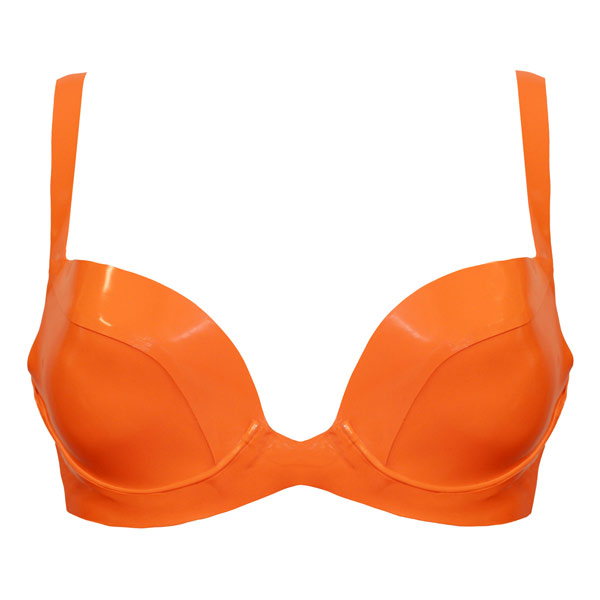 Atsuko Kudo Latex Miss T Bra in Supatex Orange