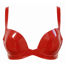 Atsuko Kudo Latex Miss T Bra in Supatex Red