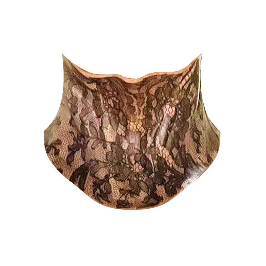 Atsuko Kudo Latex Neck Corset in Semi-Trans Peach Lace