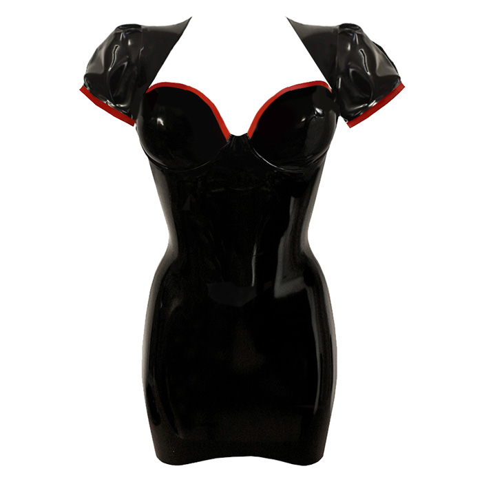 Atsuko Kudo Latex Nurses Dress in supatex black