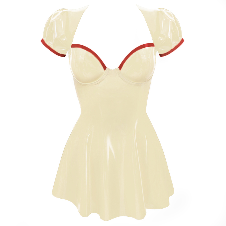 Atsuko Kudo Latex Nurses Flare Dress in White