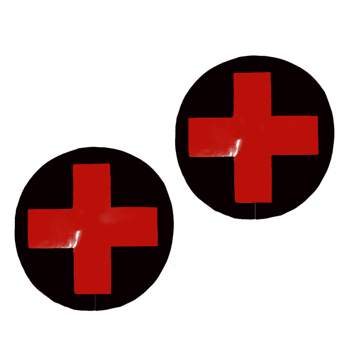 Atsuko Kudo Latex Round Pasties in supatex black