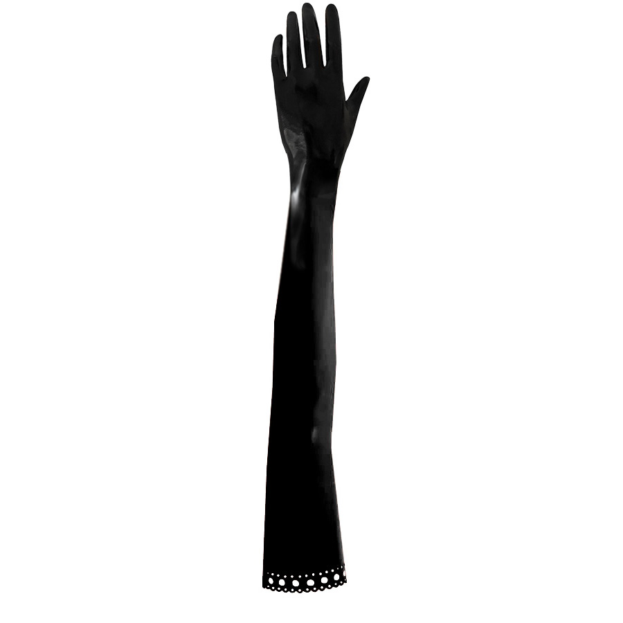 Atsuko Kudo Latex Moulded Opera Gloves in Black