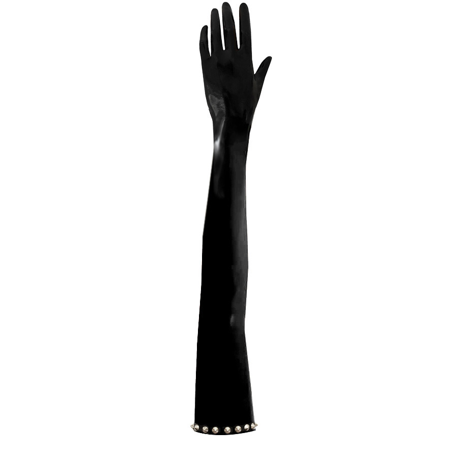 Atsuko Kudo Latex Moulded Opera Gloves in Black