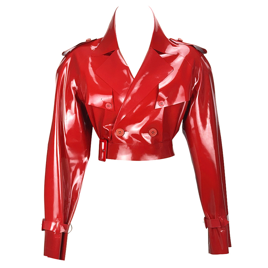 Atsuko Kudo Latex オーバーサイズ トレンチジャケット in 