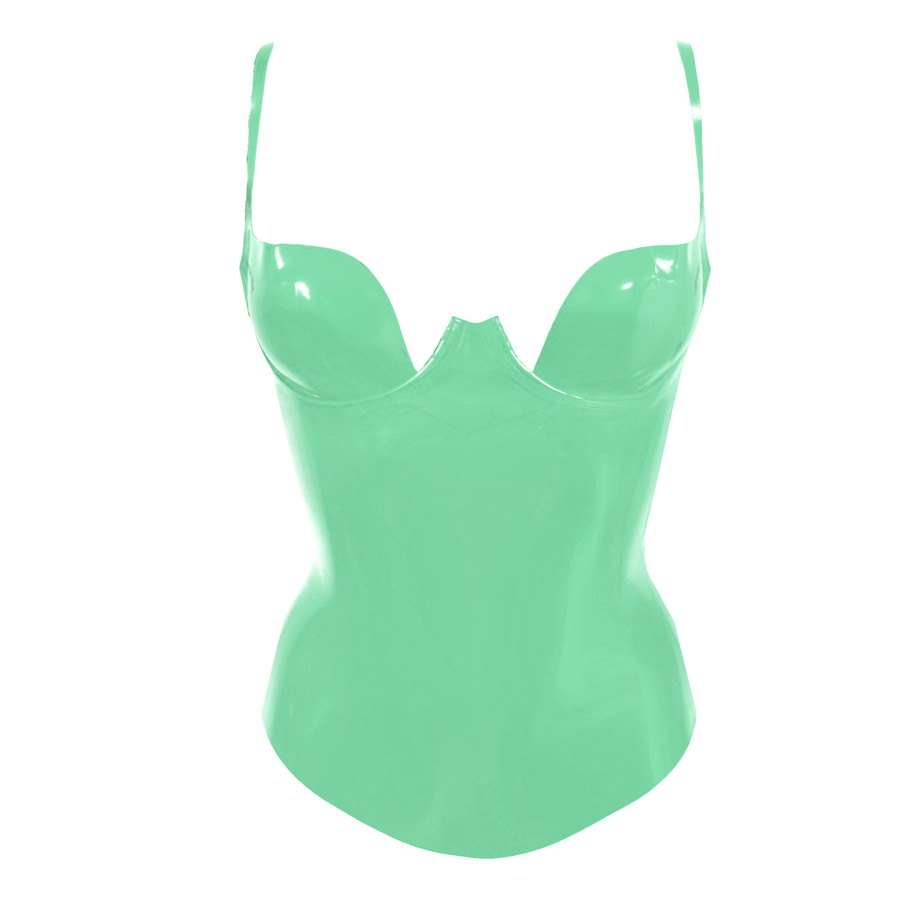 Atsuko Kudo Latex Paris Cup Top in Jade Green