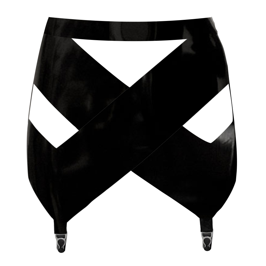 Atsuko Kudo Latex Paris Girdle Skirt in Supatex Black