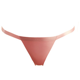 Atsuko Kudo Latex Petal G-String in Pearlsheen Rose