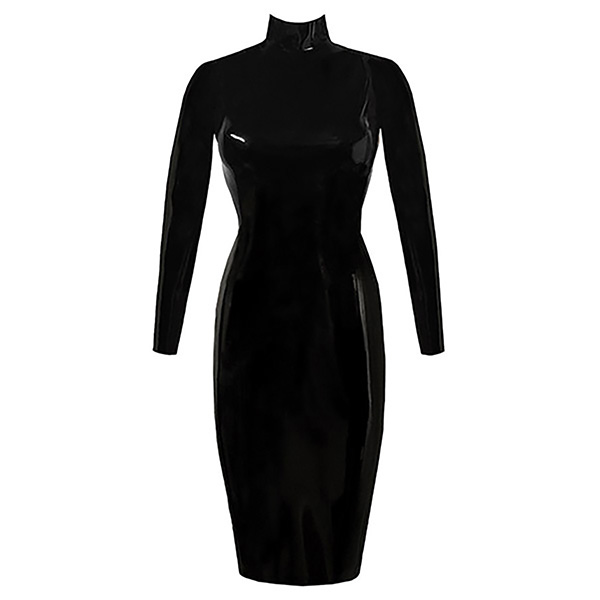 Atsuko Kudo Latex Joy Pencil Dress in supatex black