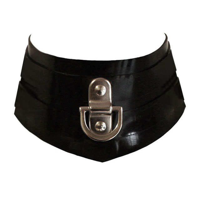Atsuko Kudo Latex Restricted Collar  in Supatex Black