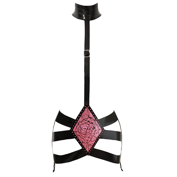 Atsuko Kudo Latex Restricted Girdle Harness in Supatex Black