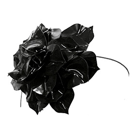 Atsuko Kudo Latex Restricted Hair Rose in Supatex Black