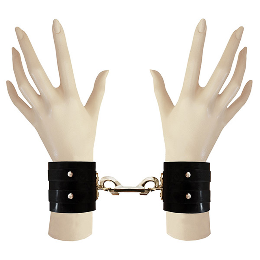 Atsuko Kudo Latex Restricted Wrist Cuffs in Supatex Black