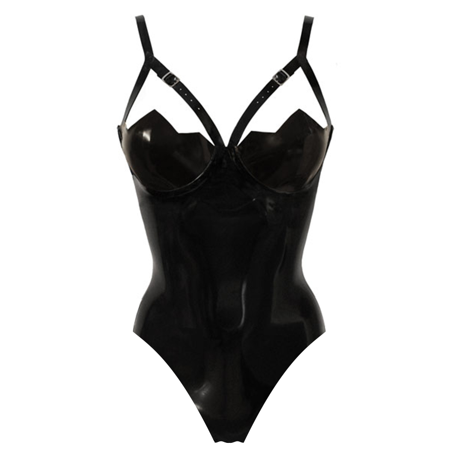 Atsuko Kudo Latex Restricted ZigZag Cup Body in Supatex Black