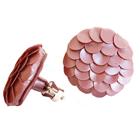 Atsuko Kudo Latex Large Round Earrings in Pearlsheen Rose