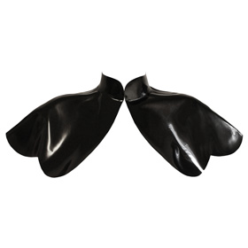 Atsuko Kudo Latex Restricted Mini Scallop Cape in Supatex Black