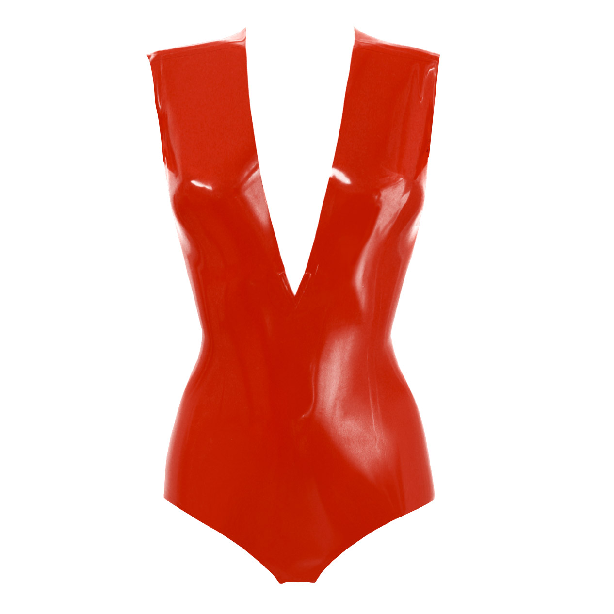 Atsuko Kudo Latex Sleeveless Linde Body  in supatex red