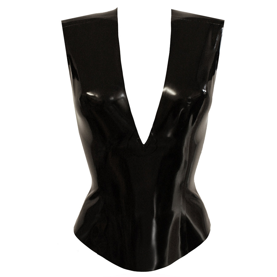 Atsuko Kudo Latex Sleeveless Linde Top in supatex black
