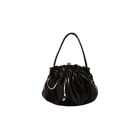 Atsuko Kudo Latex Small Hand Bag in Black Supatex
