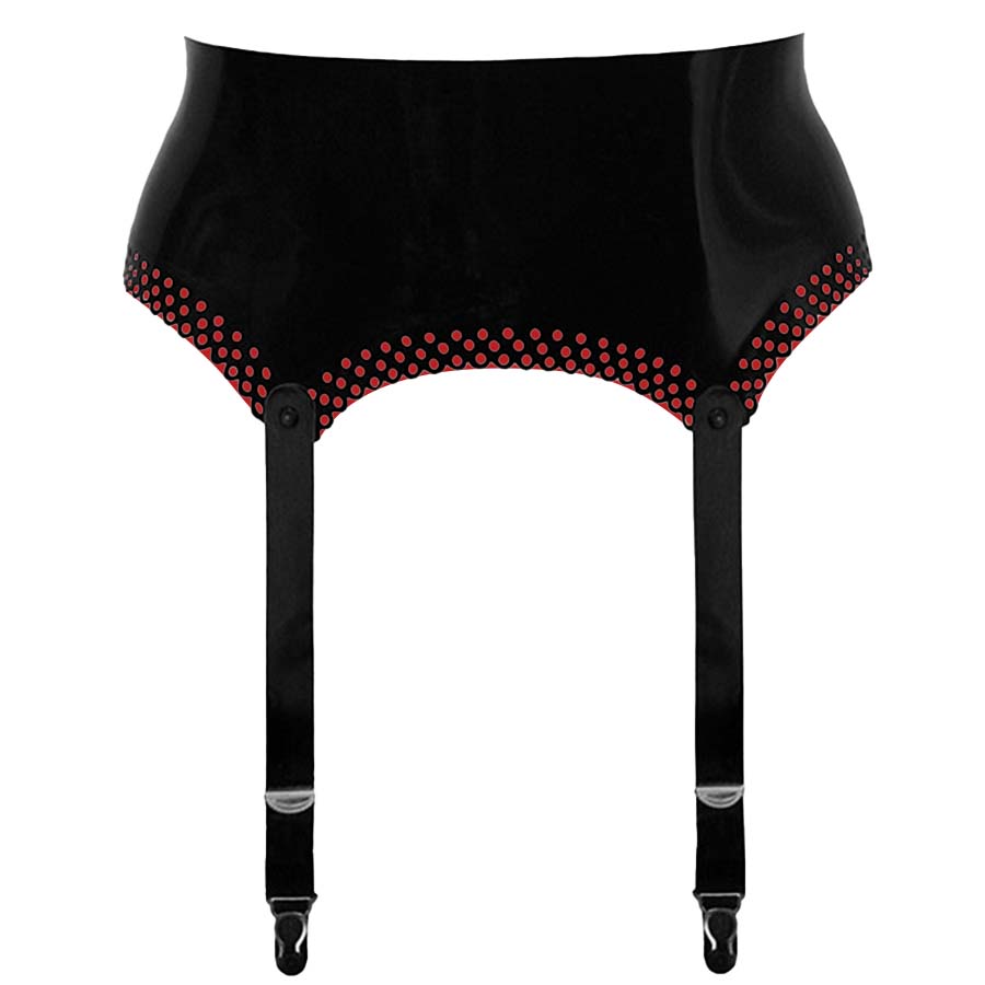 Atsuko Kudo Latex 4 Suspender Belt in Supatex Black