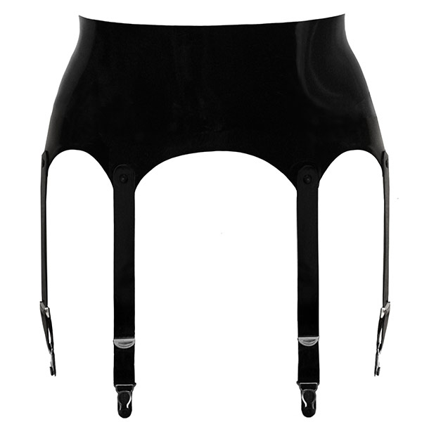 Atsuko Kudo Latex 6 Suspender Belt in Supatex Black
