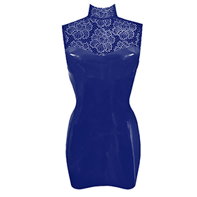 Atsuko Kudo Latex Sweetheart Mini Dress in supatex royal blue