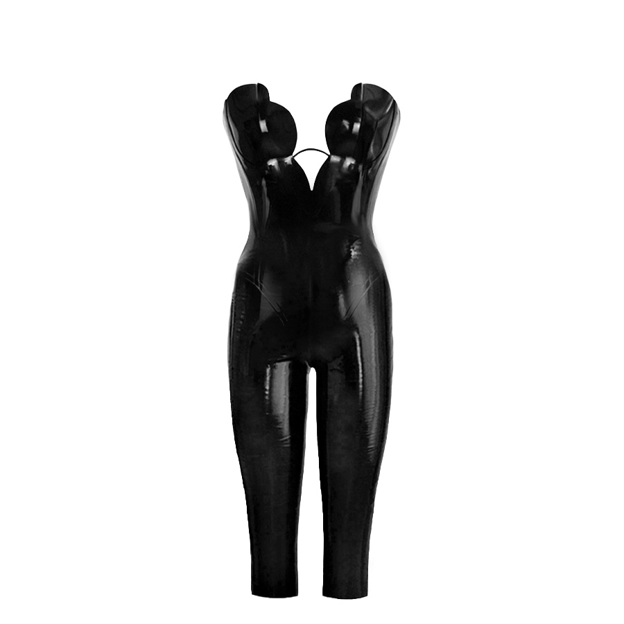 Atsuko Kudo Latex チューリップカップ キャットスーツ in 