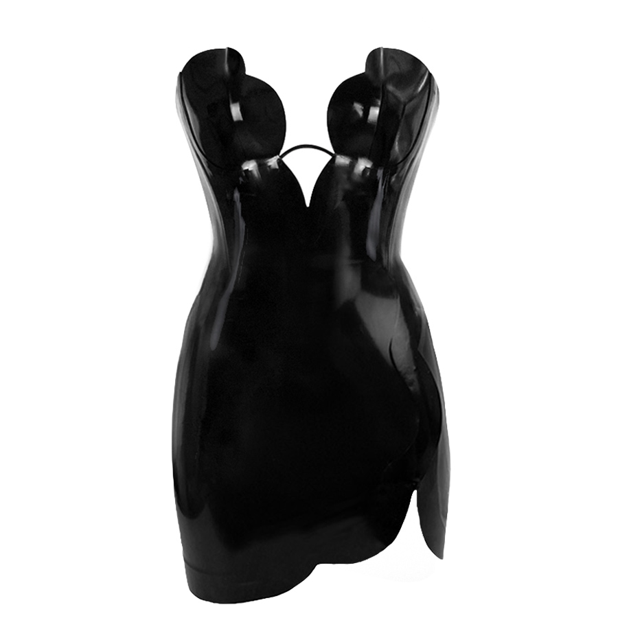 Atsuko Kudo Latex チューリップカップ ミニドレス in 