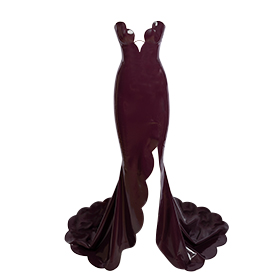 Atsuko Kudo Latex Tulip Gown in Supatex Ruby