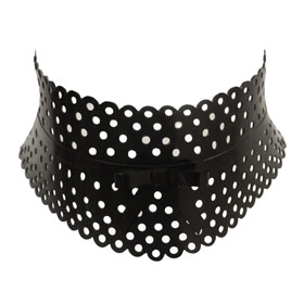 Atsuko Kudo Latex Ultra Filigree Lace Choker in Supatex Black
