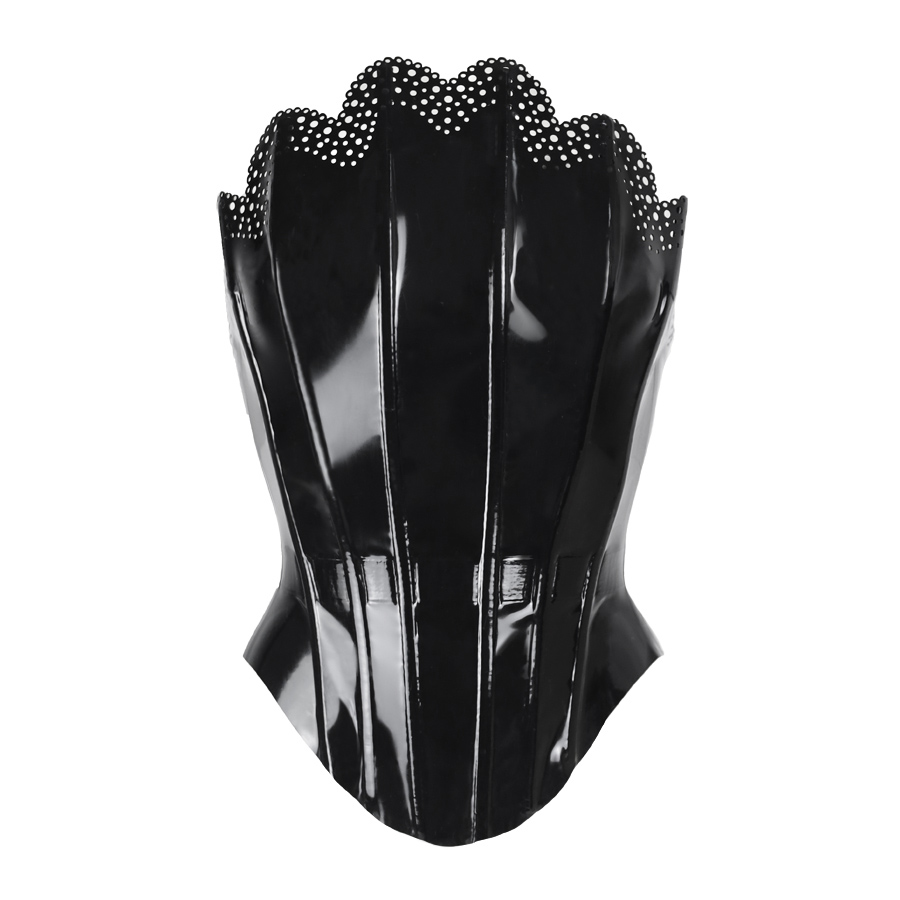 Atsuko Kudo Latex Venus Corset Top in Supatex Black