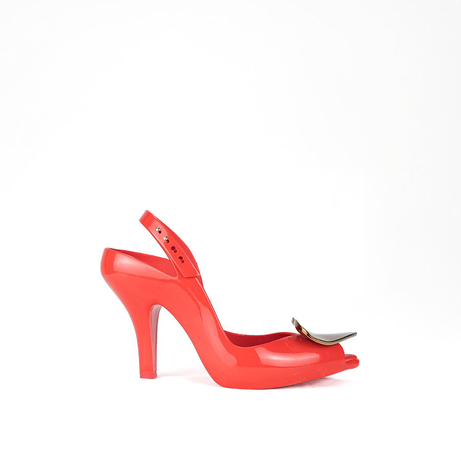 Atsuko Kudo Latex Vivienne Westwood Anglomania Melissa Lady Dragon Heart Shoe in DarkPink