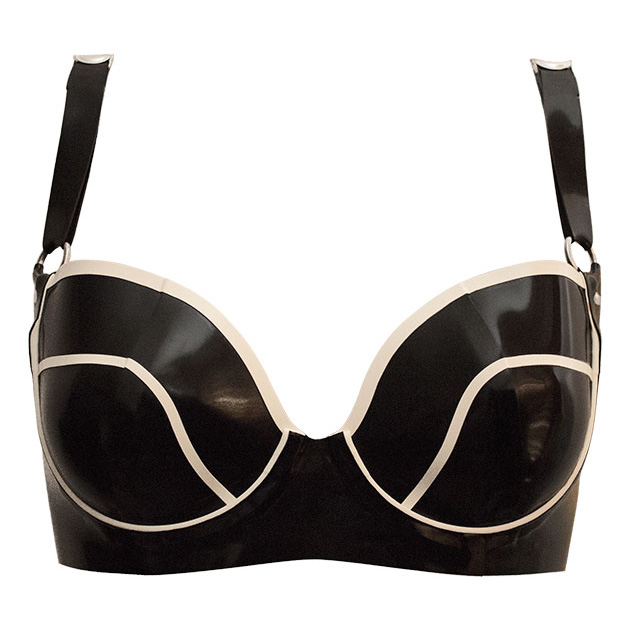 Atsuko Kudo Latex Wonder Cup Simone Bra in supatex black