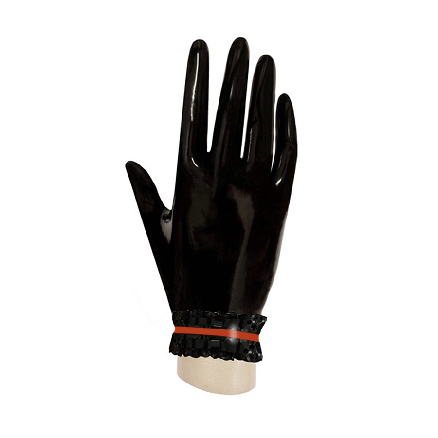 Atsuko Kudo Latex Moulded Wrist Gloves in Black