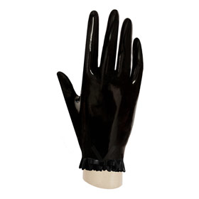 Atsuko Kudo Latex Moulded Wrist Gloves in Black